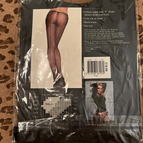 🐷🆕 Love Kylie Back Seam Fishnet Tights - Picture 6 of 10